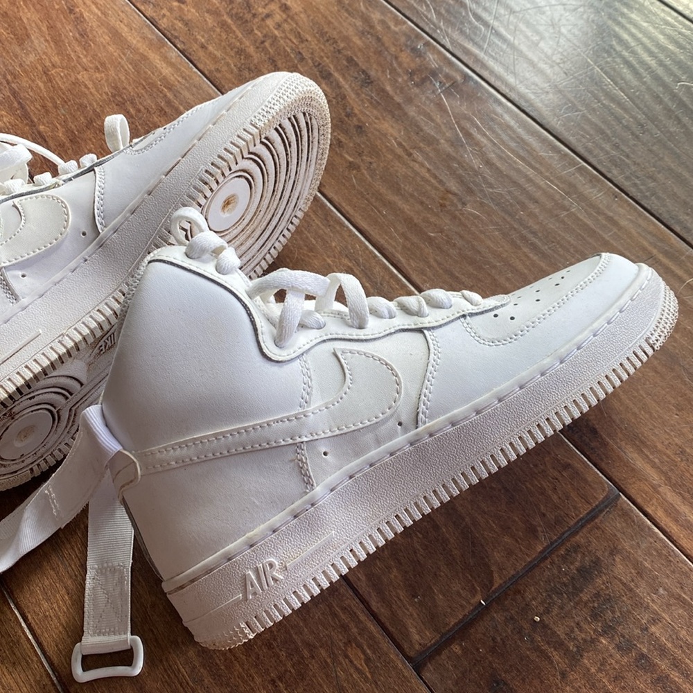 Nike Air Force One Women's White High-Top Sneakers- Very Clean